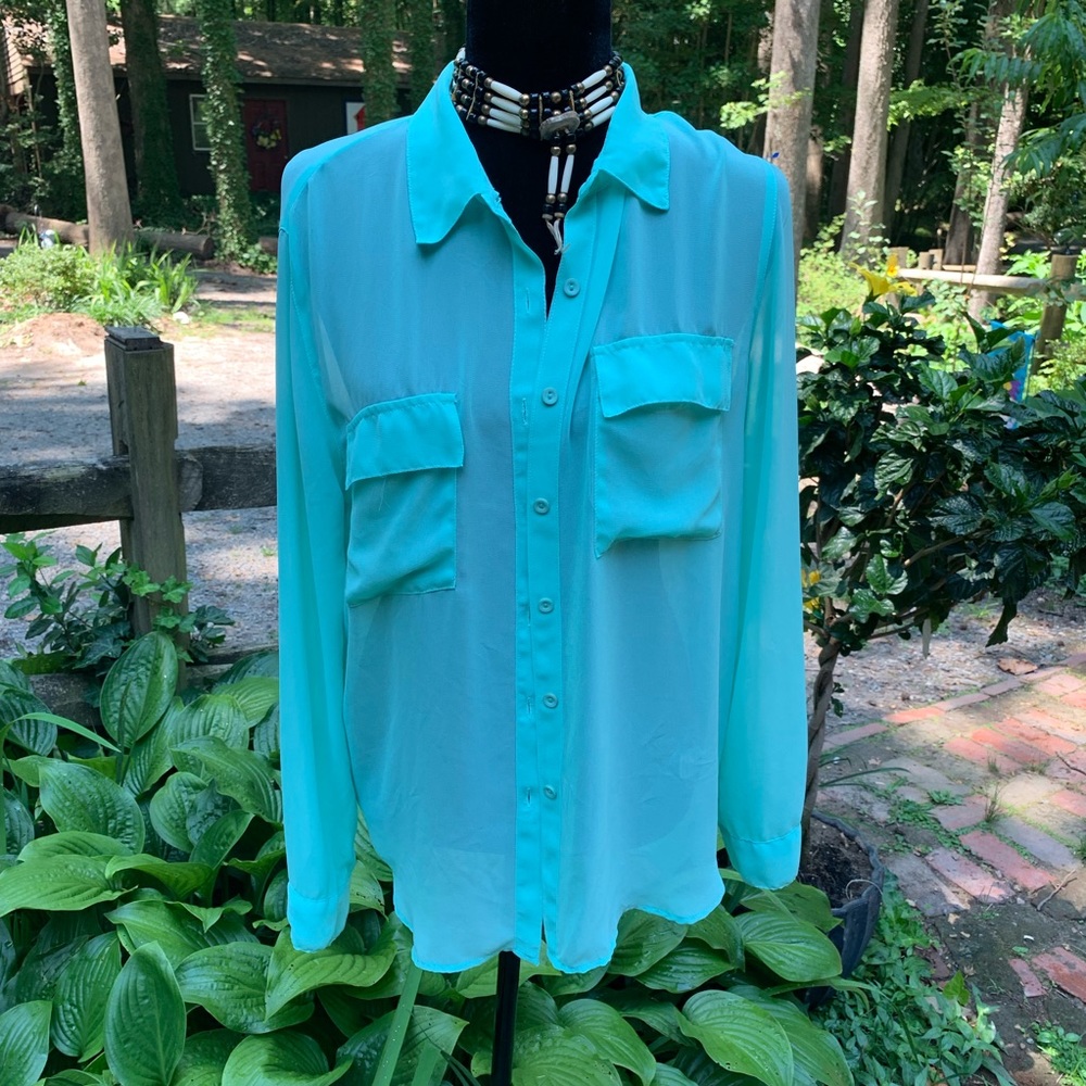 Timing sheer button down